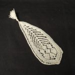 Boekenlegger kant bloem wit